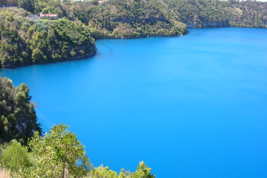 The Blue Lake crater at Mount Gambier