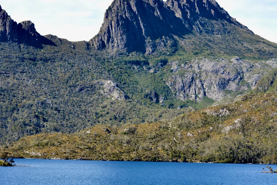 Cradle Mountain above Dove Lake in Tasmania