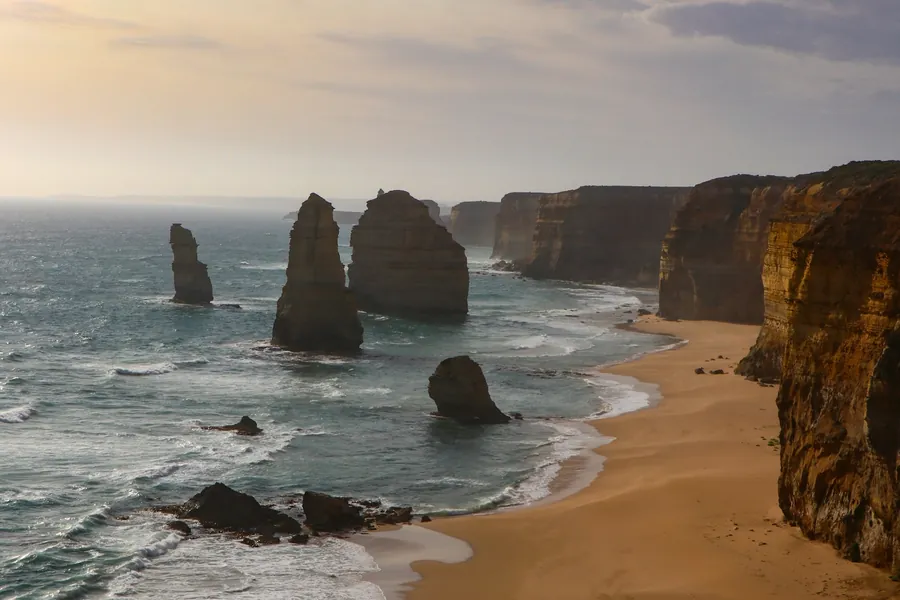 The Twelve Apostles sea stacks on the Great Ocean Road